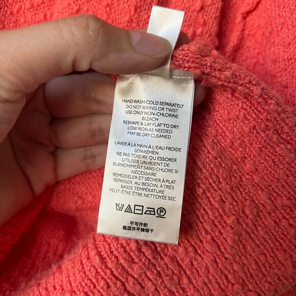 Free People Found My Friend Cardigan in Coral Orange Size S - Picture 6 of 7